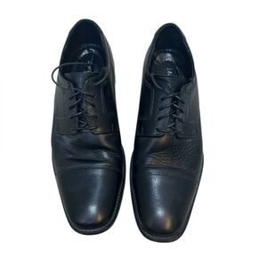 Johnston & Murphy Black Leather Oxfords 10 1/2 M